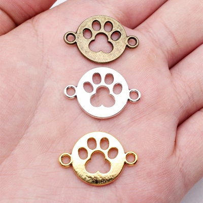 10个/包 24x16mm 多色DIY饰品配件狗爪连接件 ABD-C12621