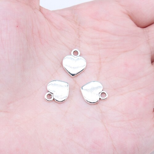 20个/包 12x10mm 多色  锌合金材质 爱心吊坠 ABD-C15712