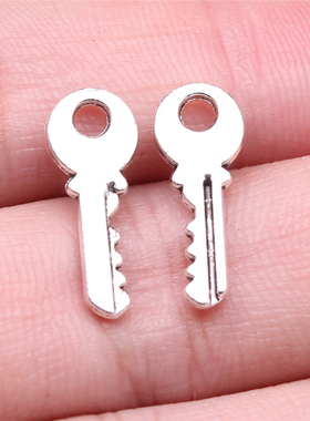 40个/包 19x7mm 古银色锌合金 DIY饰品配件 钥匙吊坠 ABD-C12221