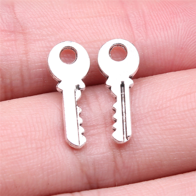 40个/包 19x7mm 古银色锌合金 DIY饰品配件 钥匙吊坠 ABD-C12221