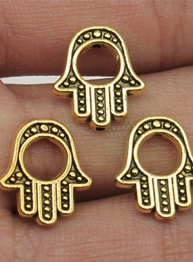 10个/包 13x15mm 多色DIY饰品配件穿孔手掌 ABD-C13900