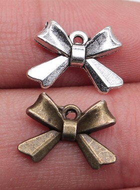 20个/包 10x14mm 多色DIY饰品配件 蝴蝶结吊坠 ABD-C10700