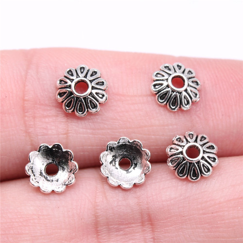 50个/包 8x8x3mm多色 锌合金材质 花托 ABD-C14881