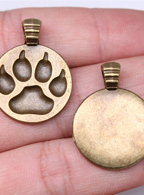 10个/包 21x28mm 古青铜色锌合金材质 狗爪熊爪吊坠 ABD-C13279