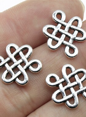 20个/包 17x14mm 多色DIY饰品配件中国结 幸运结 连接件