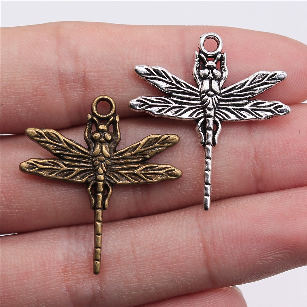 10个/包 31x28mm 多色DIY饰品配件 蜻蜓吊坠 ABD-C10674