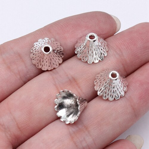 20个/包 12x12x9mm 多色 锌合金 锥形流苏帽配件 ABD-C16356