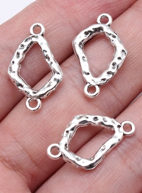 20个/包 13x21mm 多色 锤纹设计感几何连接件 ABD-C16518