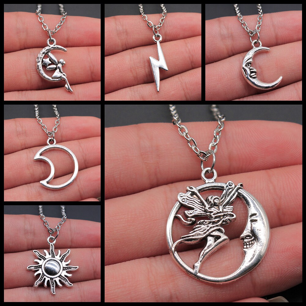 ins 欧美流行 简约个性 锁骨链女 太阳 月亮 星球 吊坠项链