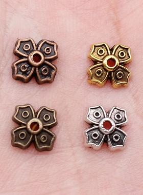 50个/包 7x7mm 多色锌合金材质 配件手工DIY 花托 ABD-C15604