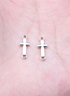 40个/包 15x6mm 古银色 配件手工DIY 十字架连接件 ABD-C15802
