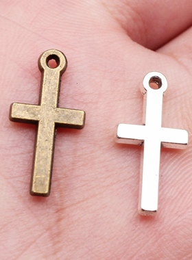 20个/包 9x19mm 多色DIY饰品配件 十字架吊坠 ABD-C10009