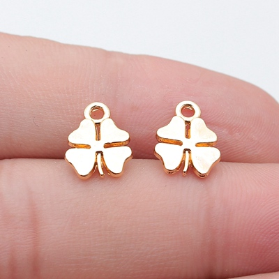 20个/包 12x9mm 多色 DIY饰品配件 四叶草吊坠 ABD-C12083