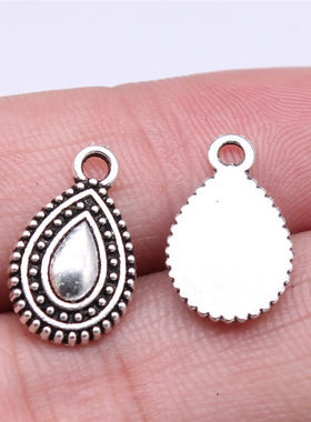 20个/包 17x10mm 多色 锌合金材质 水滴吊坠 ABD-C15170