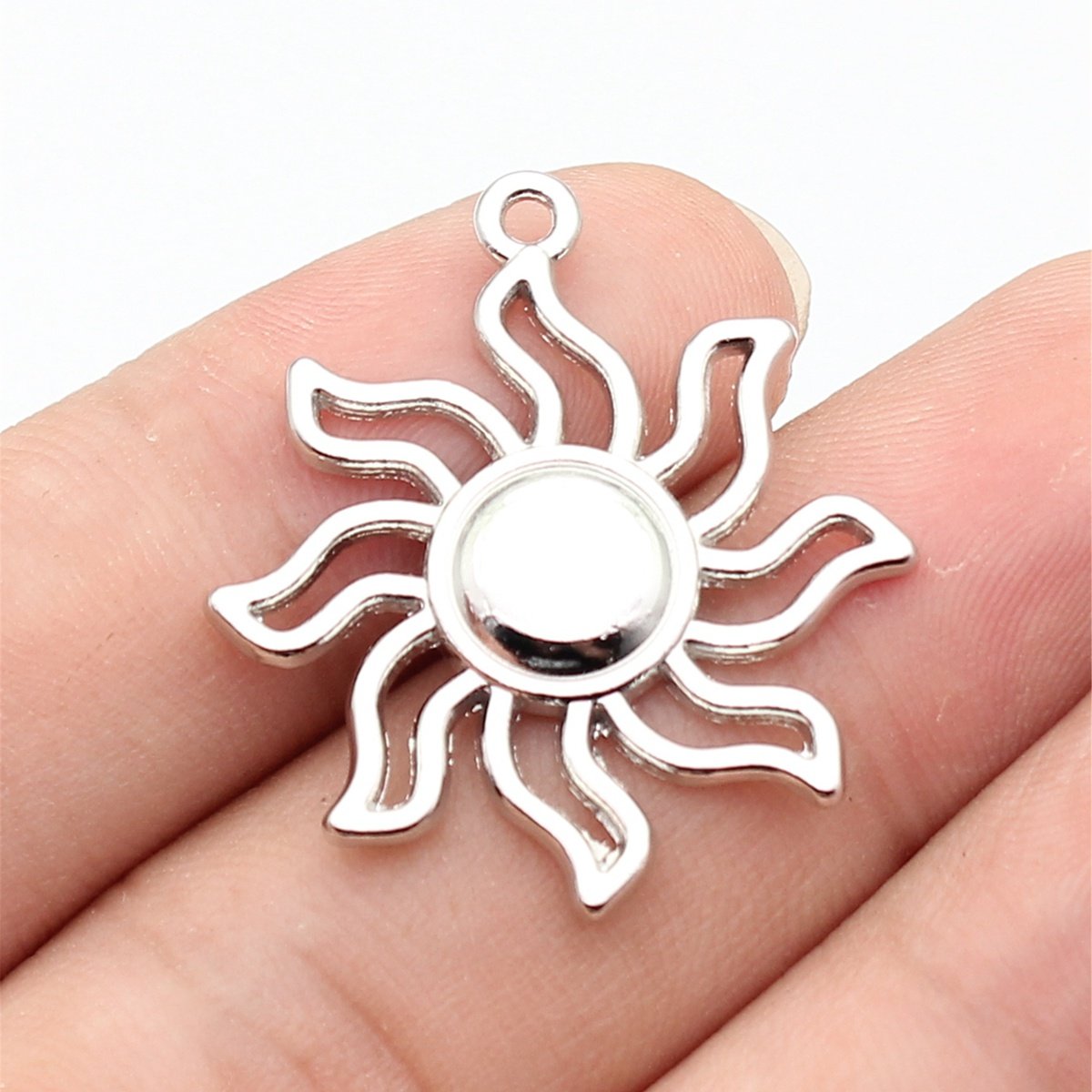 3个/包 35x31mm 多色 DIY饰品配件太阳吊坠 ABD-C10973