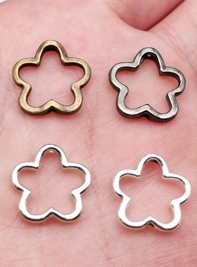 20个/包 16x16mm 多色 DIY饰品配件 花型小孔珠珠子 ABD-C12010