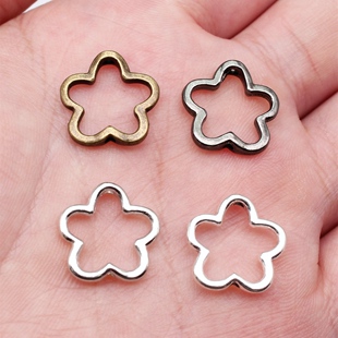 20个/包 16x16mm 多色 DIY饰品配件 花型小孔珠珠子 ABD-C12010