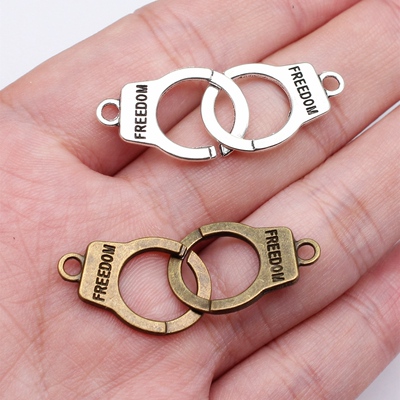 10个/包 23x15mm 多色DIY饰品配件 手铐连接件 ABD-C10197