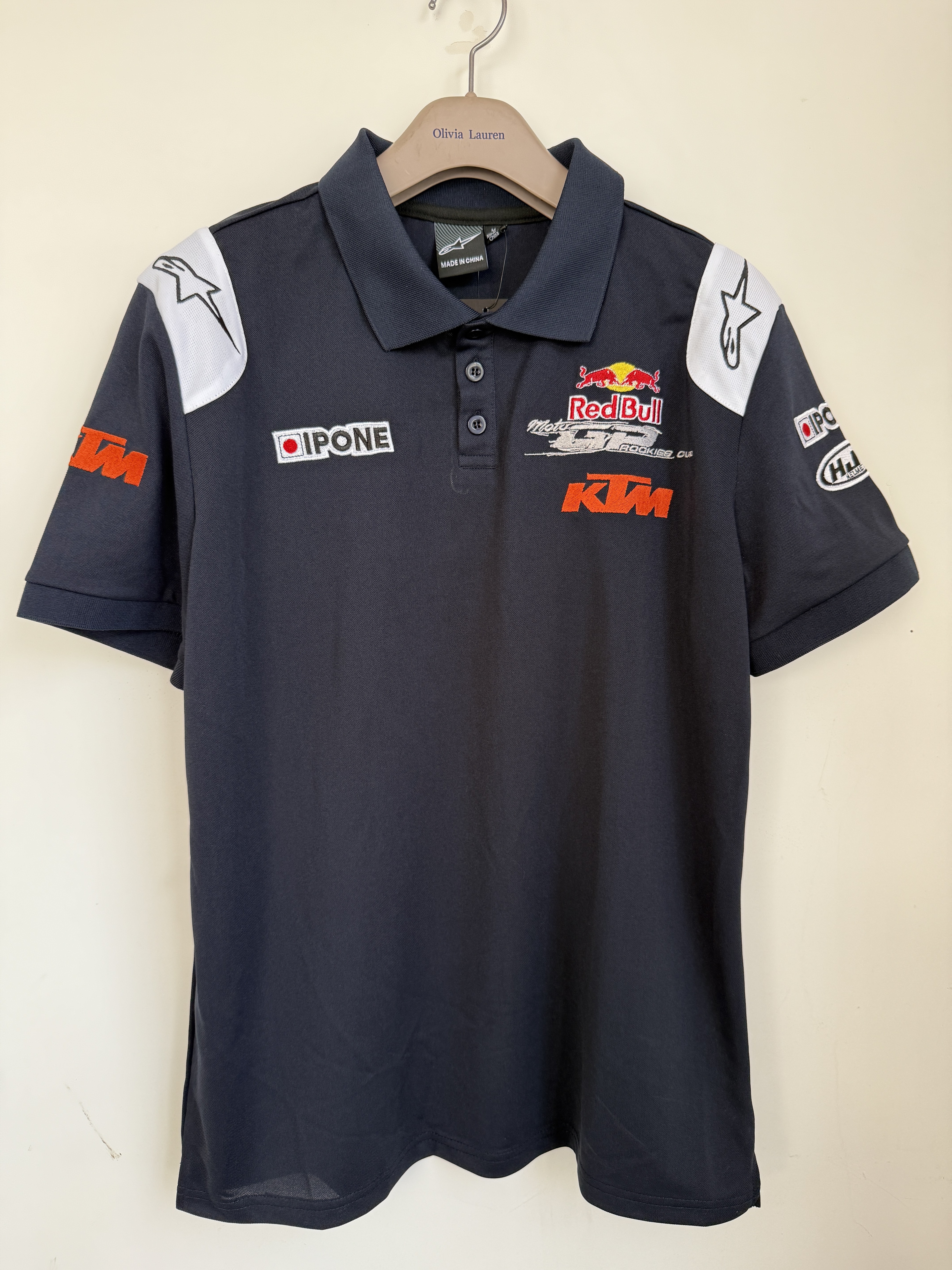 KTM红牛厂队Polo衫 A星机车短袖 夏季速干摩托骑行服刺绣半袖