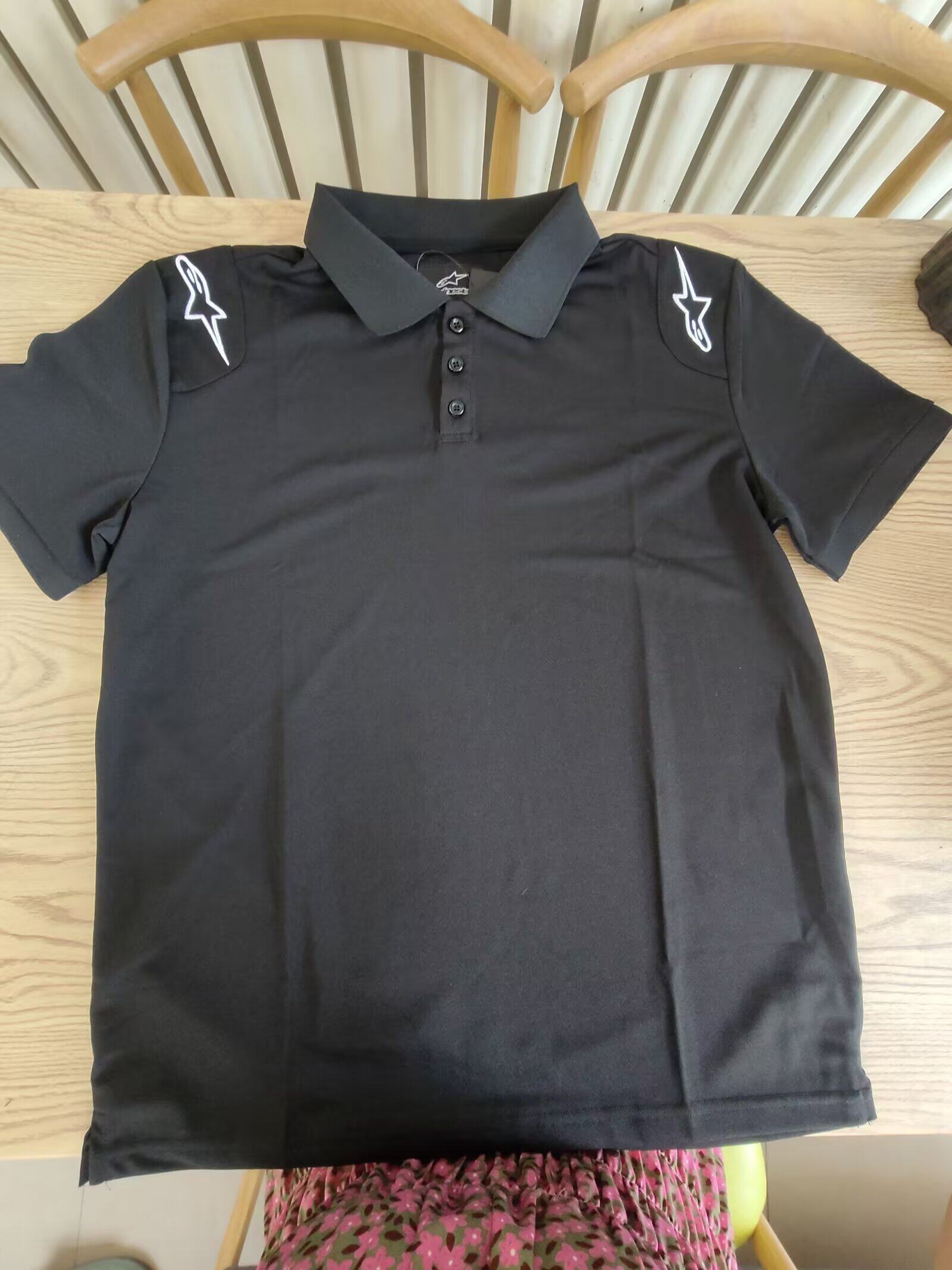 a星骑行服短袖polo衫男款夏季翻领t恤设计感正肩重磅半袖