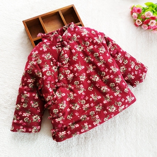 新年女童棉衣加厚冬装女宝宝唐装棉服复古儿童棉袄内胆儿童过年服