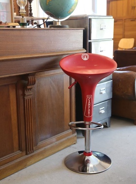 现货|意大利中古Campari红色旋转吧台椅/既实用又具装饰性