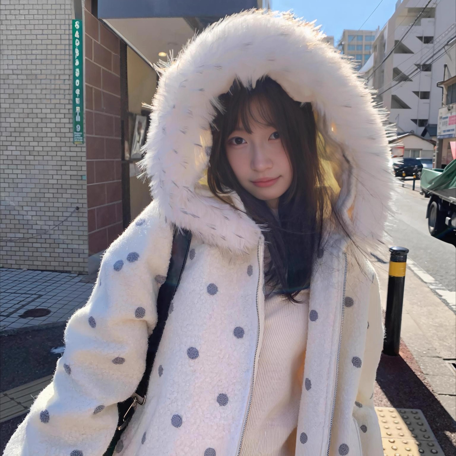 YC韩系连帽加厚保暖夹棉外套女