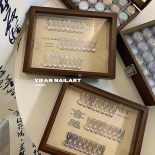 YIFANNAIL【珠光丝绸】24色套装月光粉魔镜粉 送色板+收纳盒 G21