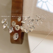 YIFAN「丘比特切工5A锆」银白圆尖底钻填缝堆钻小锆石美甲饰品P3