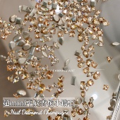 精品～迷你平底小锆石 YIFANNAIL mini香槟 混合异形美甲钻P14