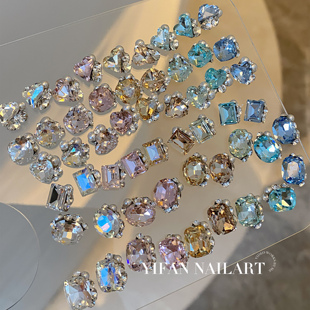 超闪钻球美甲钻N49 缤纷彩色尖底成品堆钻 YIFANNAIL 春夏宝石