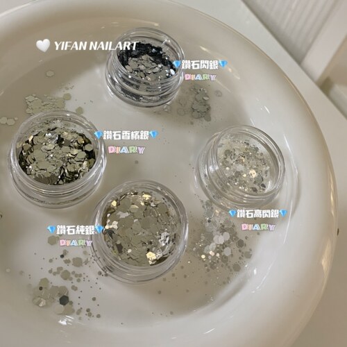 鑽石高亮超薄混合六角亮片
