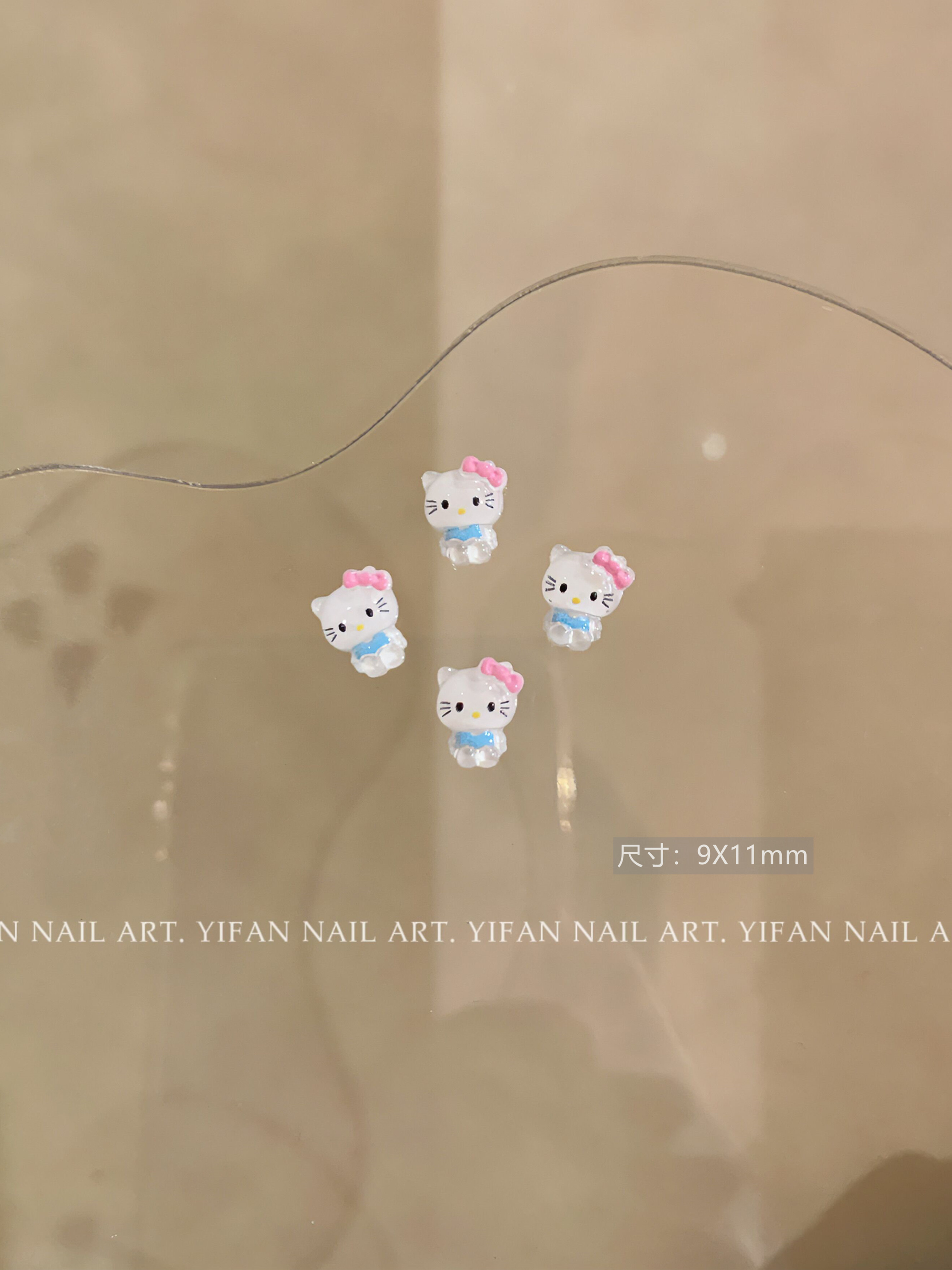 thumbnail for YIFANNAIL可爱大满贯 卡通kitty美甲饰品玉桂狗美乐蒂树脂P64