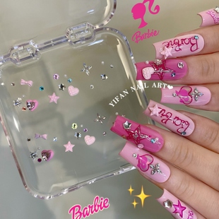 y2k辣妹芭比素材包美甲饰品S33R79 Barbie YIFANNAIL 芭比女孩