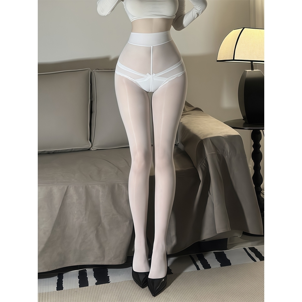 马油丝袜女薄款8D防勾丝油亮丝滑