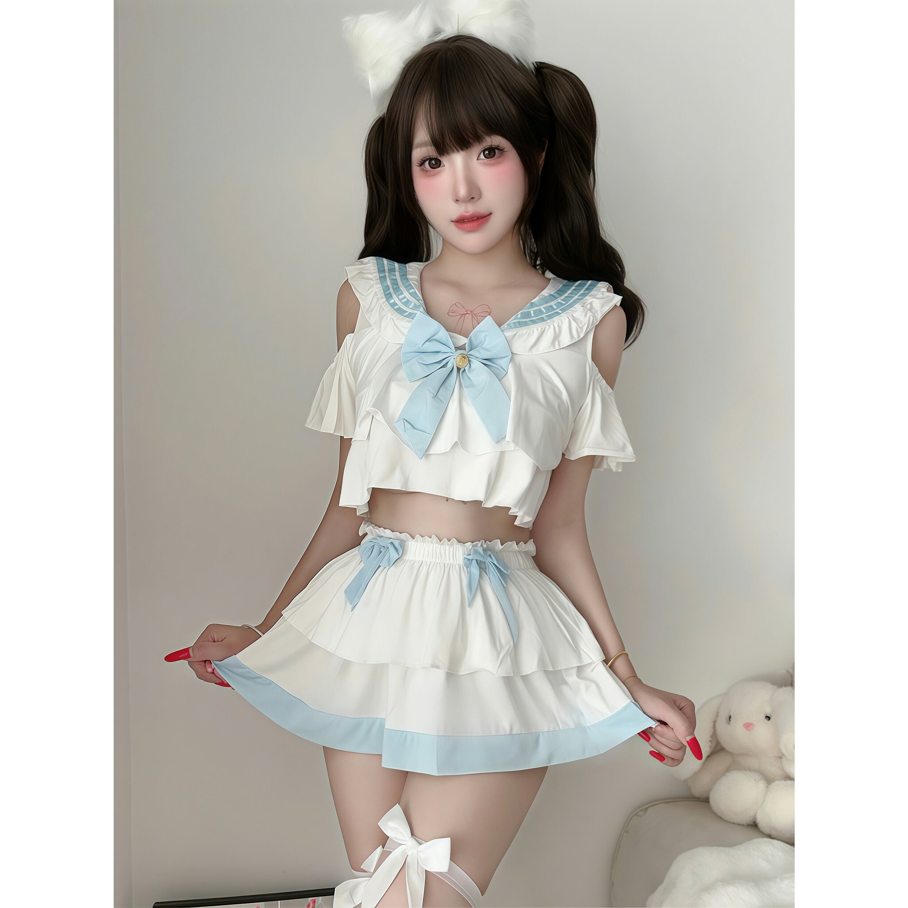 日系少女性感可爱学生装二次元jk制服套装纯欲风辣妹学院风水手服