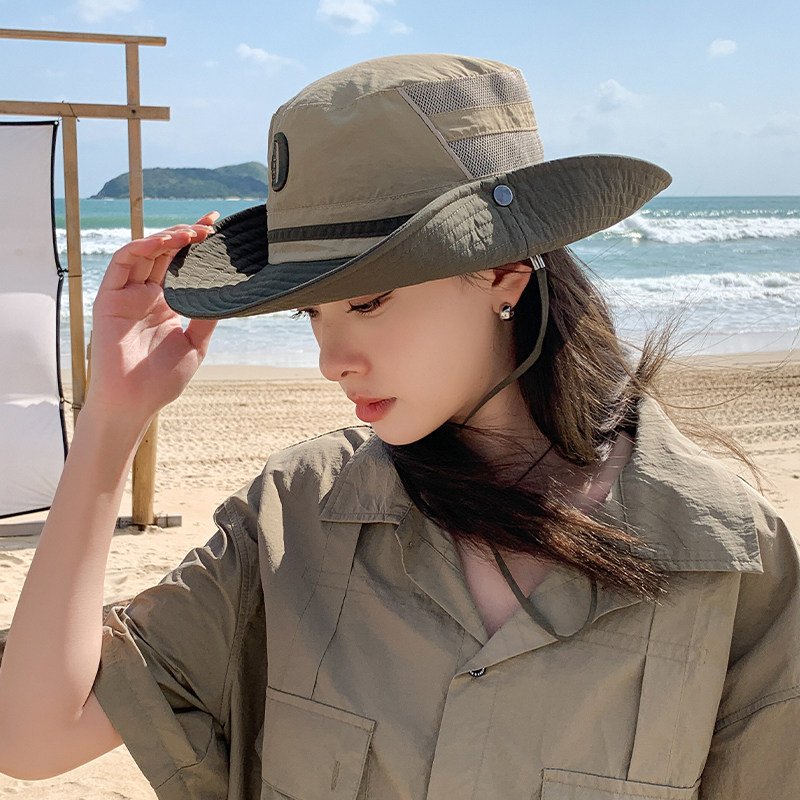 防晒牛仔帽男女通用遮阳渔夫帽夏