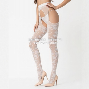 包邮店主实拍镂空一线裆四面开裆玫瑰提花连裤袜免脱新娘婚礼简装