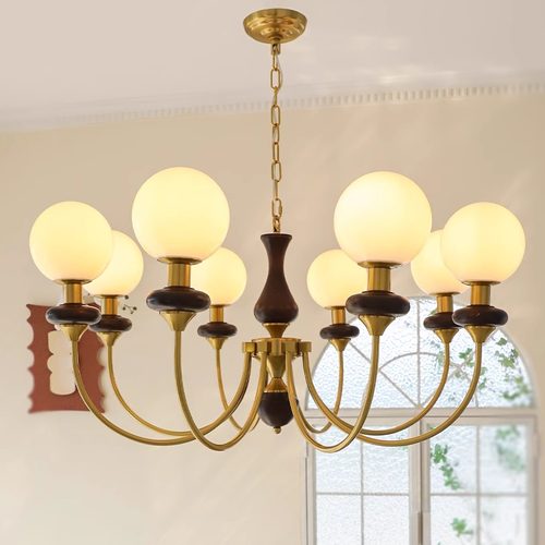 美式复古客厅魔豆玻璃吊灯