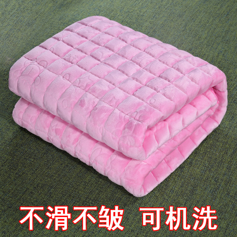 法兰绒毛毯双层垫毯子空调毯单人学生床冬季加厚保暖珊瑚绒毯双人