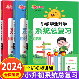 2024新版阳光同学小升初小学毕业升学系统总复习语文数学英语全套通用版人教版六年级升初中真题卷必刷题知识点梳理RJ