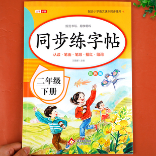 2年级下小学生专用钢笔生字帖下学期练字教材写字每日一练课课练 二下语文字帖课本同步练字帖 2026新版 二年级下册练字帖人教版