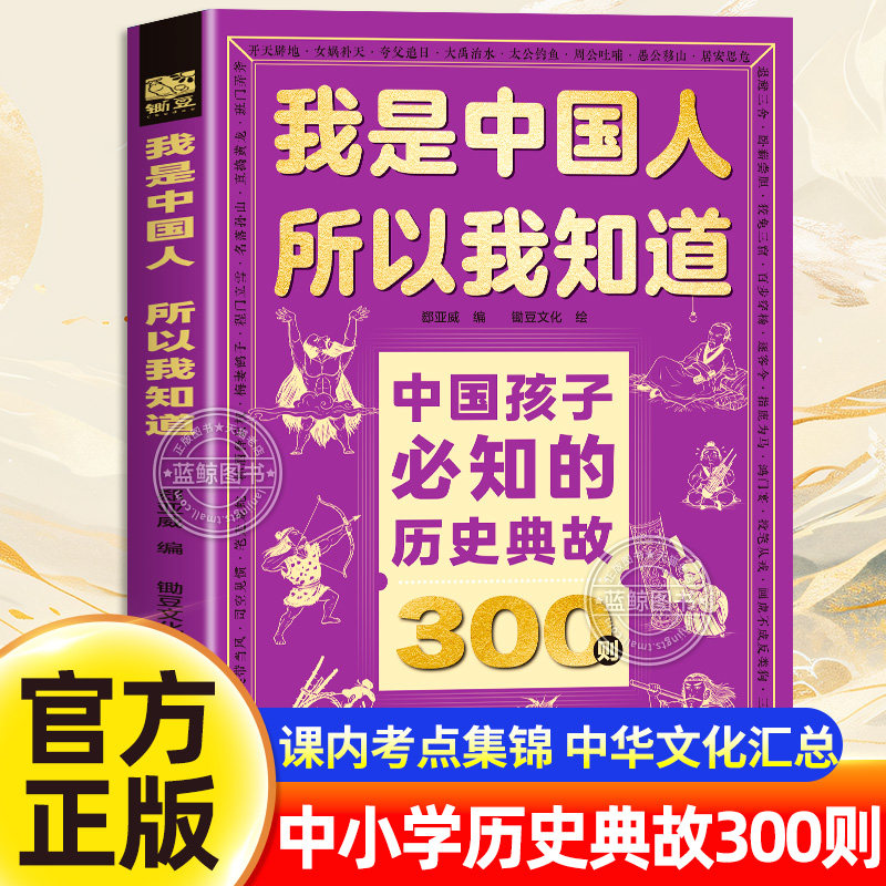 中国孩子必知的历史典故300则 我是中国人所以我知道 中小学文化百科 大语文课外阅读必背知识百科小学初中知识大全常考必考知识点
