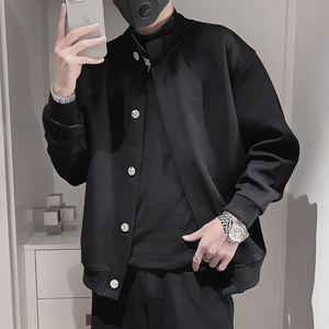 WT21-P108控148 冬季设计感男士时尚休闲夹克外套百搭简约立领 灰图片