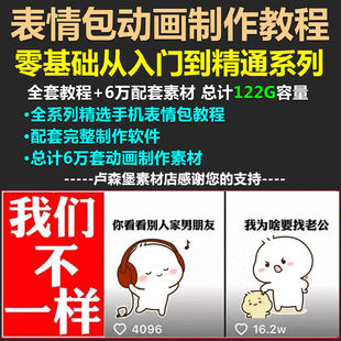 抖音表情包动画素材制作教程卡通动态可爱小熊短视频教学gif动画