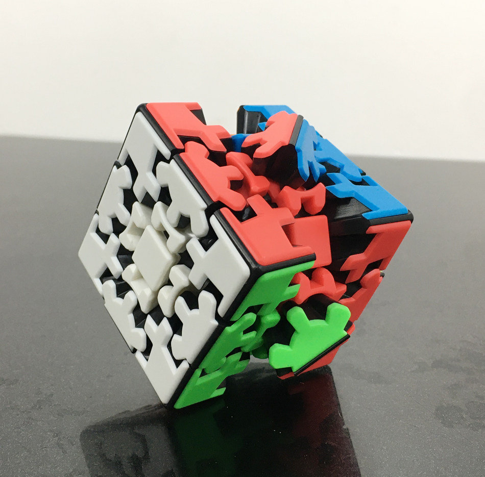 THE THREE-ORDER GEAR CUBE SOLID COLOR NINE-TOOTH LINKAGE PROFESSIONAL COMPETITION SMOOTH SIX-COLOR CHILDRENS EDUCATIONAL TOYS
