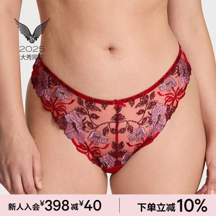 2025维密大秀系列花卉浪漫性感低腰半包臀内裤 女秋