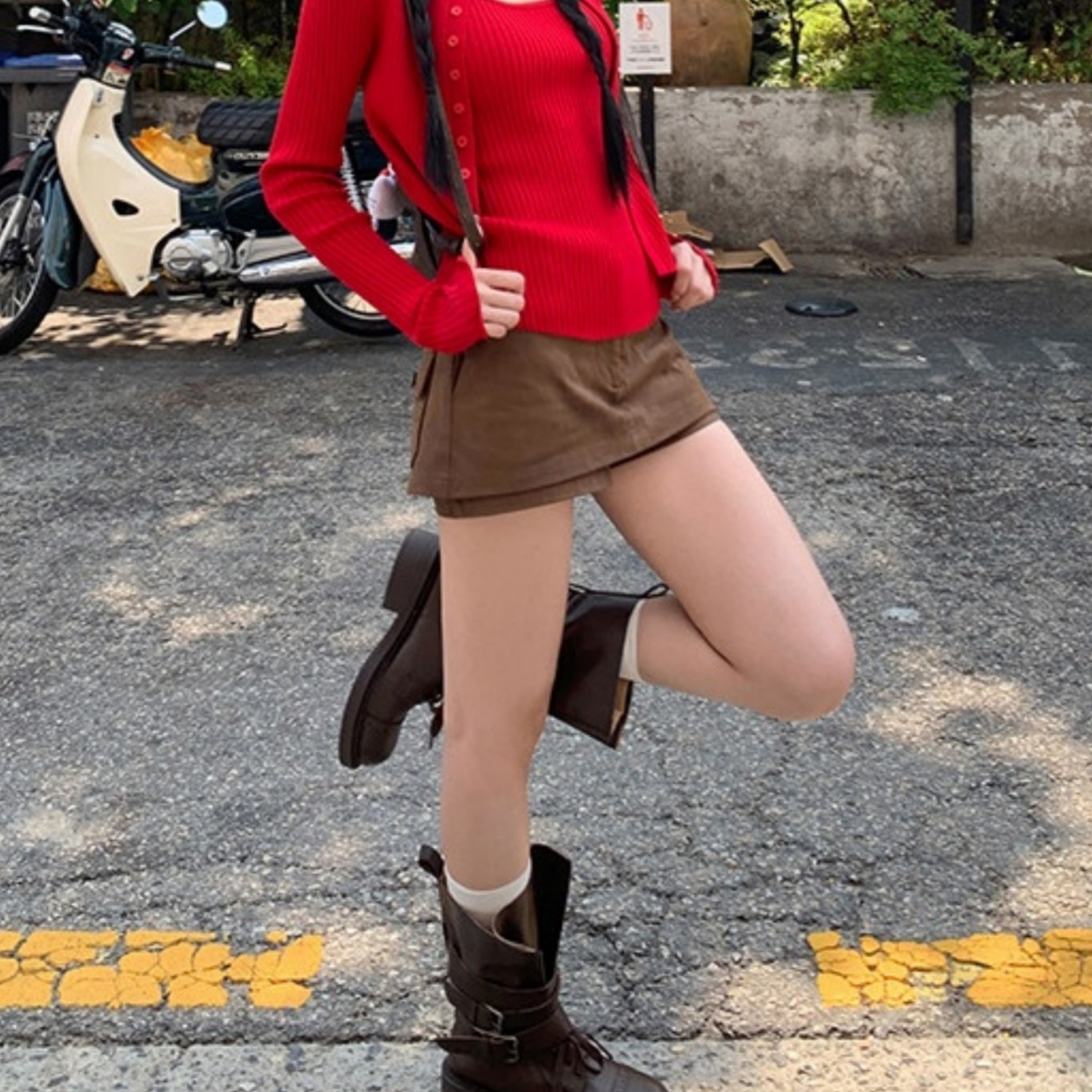 美拉德复古咖色休闲半身裙女春秋季高腰打底内搭A字包臀短裙裤子,女装/女士精品,半身裙,淘宝优惠券,粉丝福利购,淘宝优惠卷