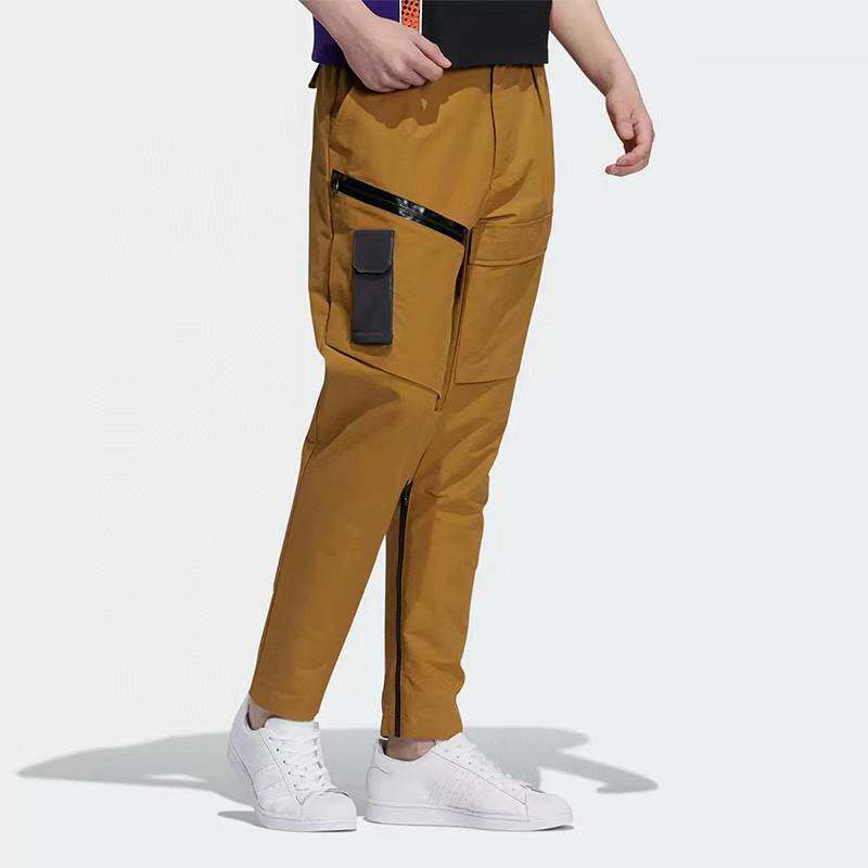 阿迪达斯Adidas三叶草大口袋男裤2023秋工装健身训练休闲裤H58054