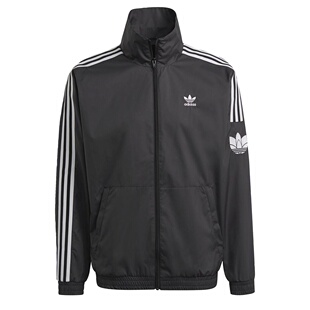 adidas originals Logo复古运动立领夹克外套男黑色GN3535 JM2716